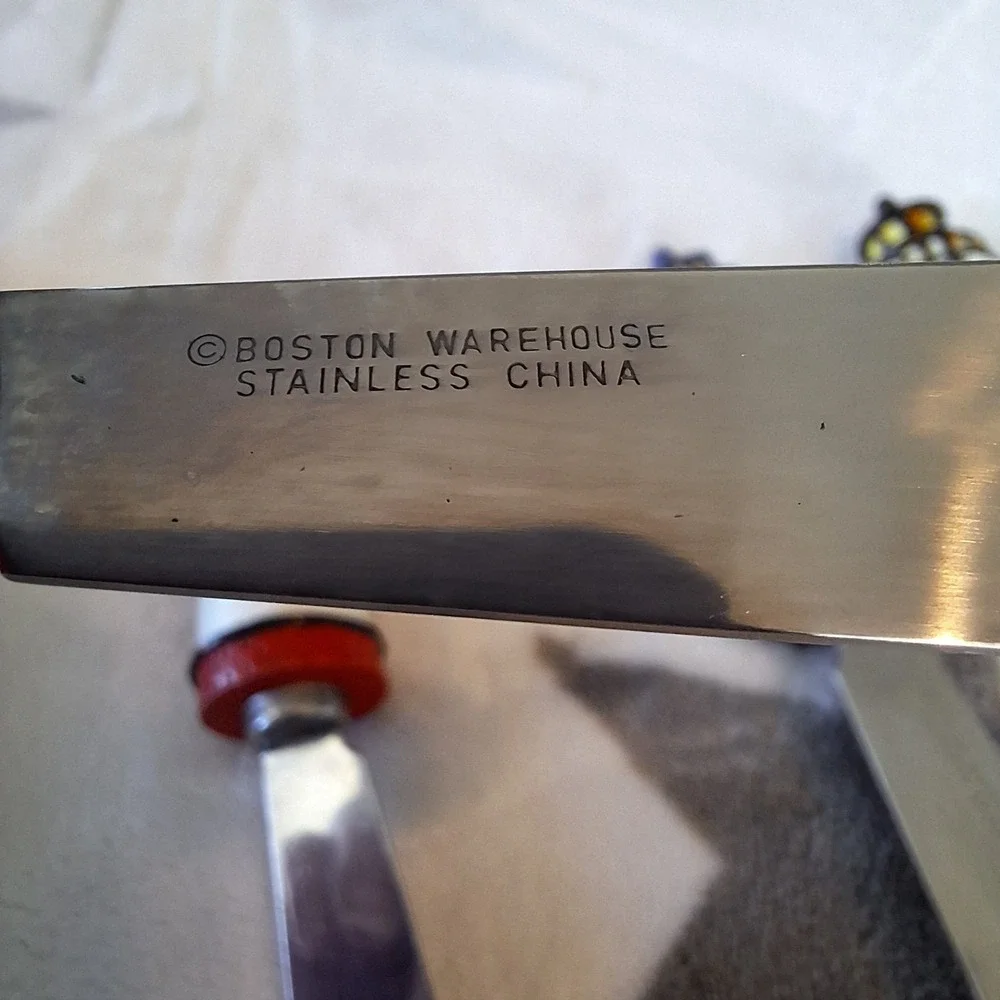 Boston Warehouse Warren Kimble Set of 4 Stainless Steel Cheese Spreaders